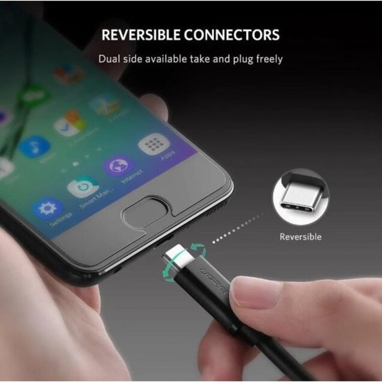 Дата кабель USB-C to USB-C 1.0m US286 3A Black Ugreen (50997) - фото 6