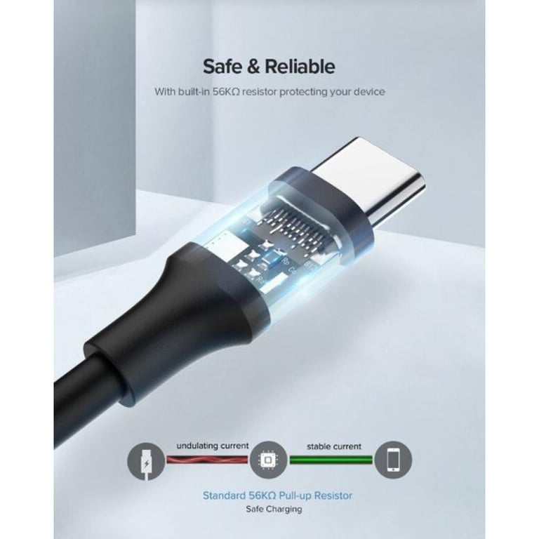 Дата кабель USB 2.0 AM to USB-C 2.0m US287 Black Ugreen (60118) - фото 6