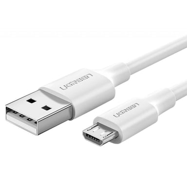 Дата кабель USB 2.0 AM to Micro 5P 1.0m US289 White Ugreen (60141) - фото 1