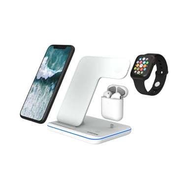 Зарядний пристрій Canyon 3in1 Wireless charger (CNS-WCS302W) - фото 1