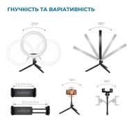 Набір блогера ACCLAB AL-LR101 2in1 Ring of Light Holder (1283126502033) - фото 3