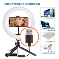Набір блогера ACCLAB AL-LR101MB 4in1 Ring of Light, Holder, mic., Bluetooth butto (1283126502057) - фото 2