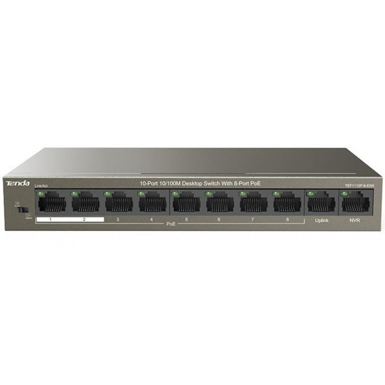 Комутатор мережевий Tenda TEF1110P-8-63W - фото 1