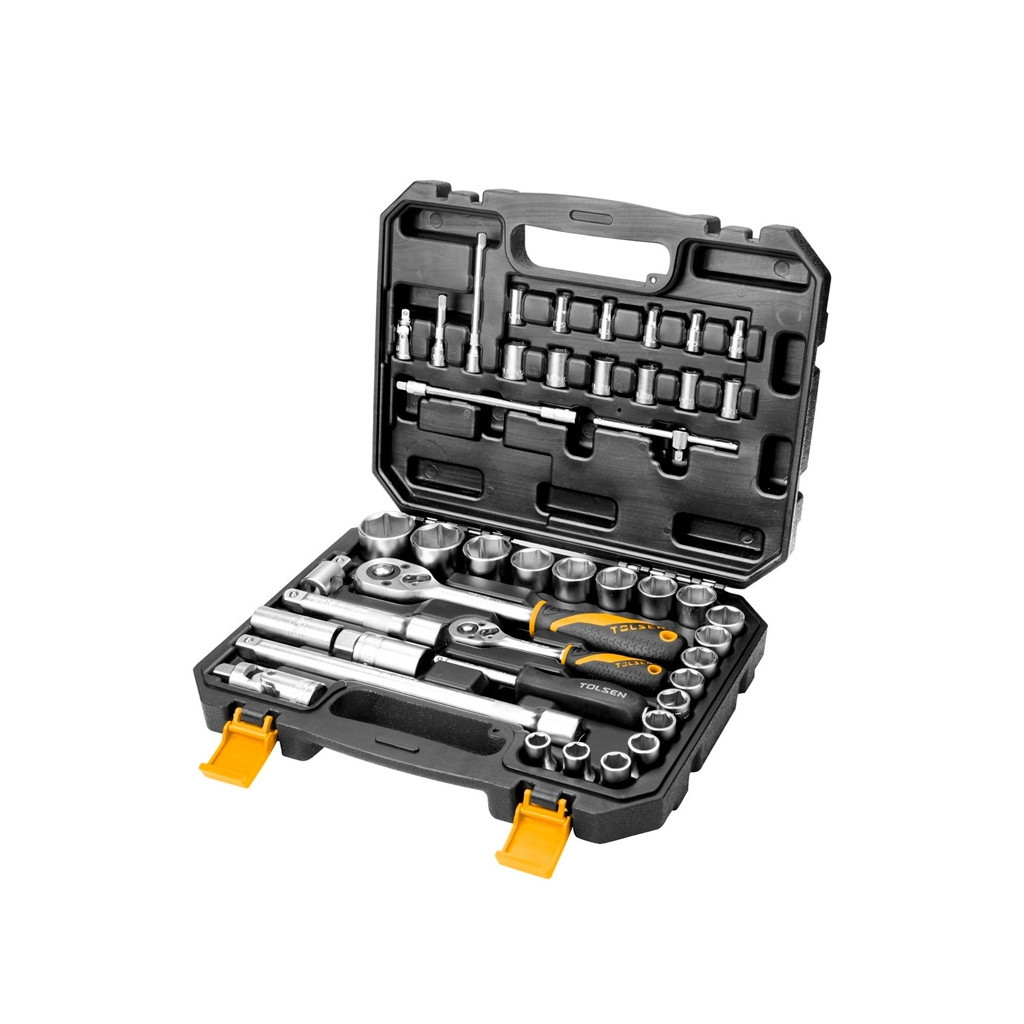 Набір інструментів Tolsen торцевих головок 1/2" та 1/4" ПРОФІ 45 од. (15142) - фото 1 Набір інструментів Tolsen торцевих головок 1/2" та 1/4" ПРОФІ 45 од. (15142) - фото 1