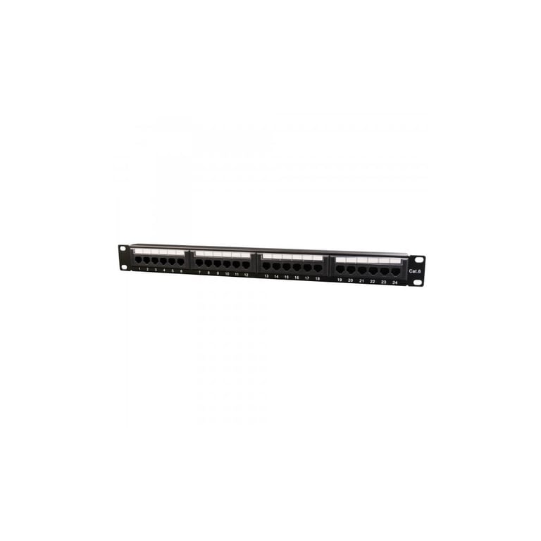 Патч-панель 19" 24xRJ-45 UTP cat.6, 1U, тип 110 Cablexpert (NPP-C624CM-001) - фото 1