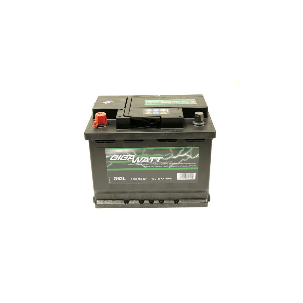 Акумулятор автомобільний GigaWatt 60А (0185756027) - фото 1 Акумулятор автомобільний GigaWatt 60А (0185756027) - фото 1