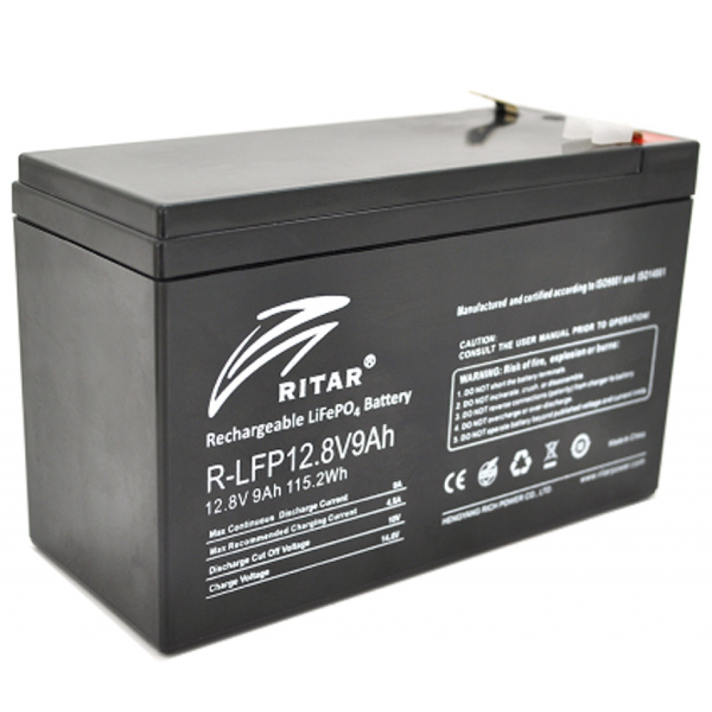 Батарея LiFePo4 Ritar R-LFP 12.8V 9Ah - фото 1 Батарея LiFePo4 Ritar R-LFP 12.8V 9Ah - фото 1