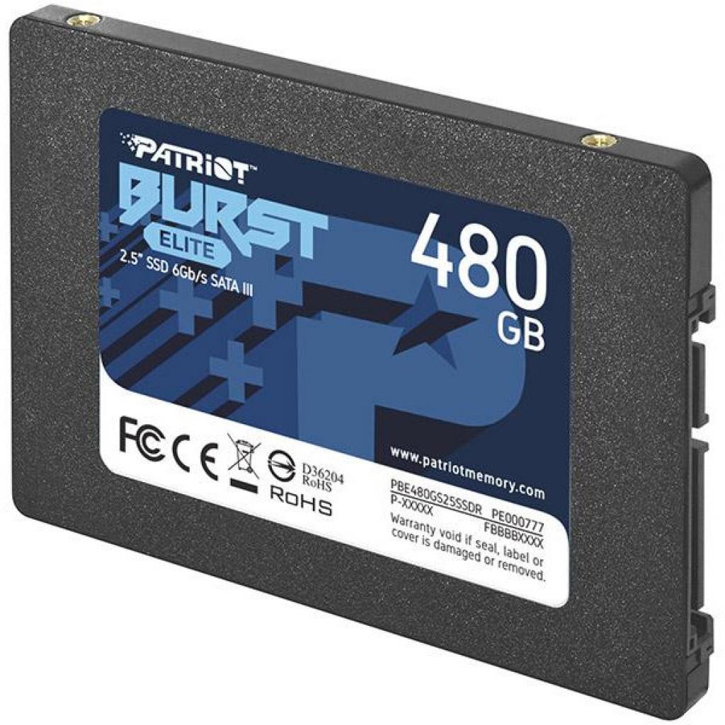 Накопичувач SSD 2.5" 480GB Burst Elite Patriot (PBE480GS25SSDR) - фото 3 Накопичувач SSD 2.5" 480GB Burst Elite Patriot (PBE480GS25SSDR) - фото 3