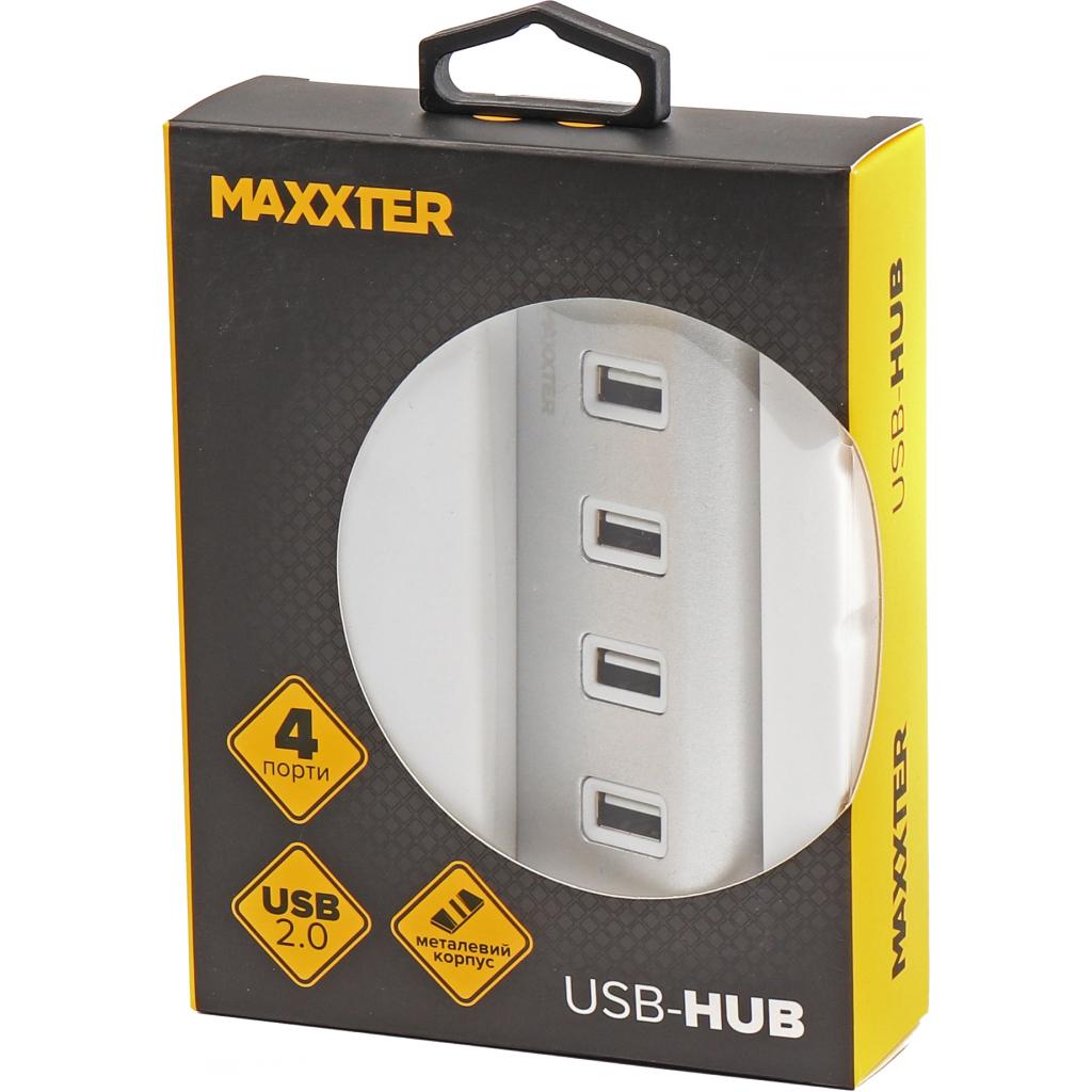 Концентратор Maxxter USB 2.0 Type-A 4 ports silver (HU2A-4P-01) - фото 4 Концентратор Maxxter USB 2.0 Type-A 4 ports silver (HU2A-4P-01) - фото 4