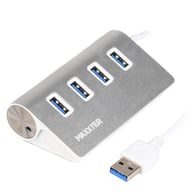 Концентратор Maxxter USB 3.0 Type-A 4 ports silver (HU3A-4P-01) - фото 1
