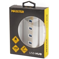 Концентратор Maxxter USB 3.0 Type-A 4 ports silver (HU3A-4P-01) - фото 4