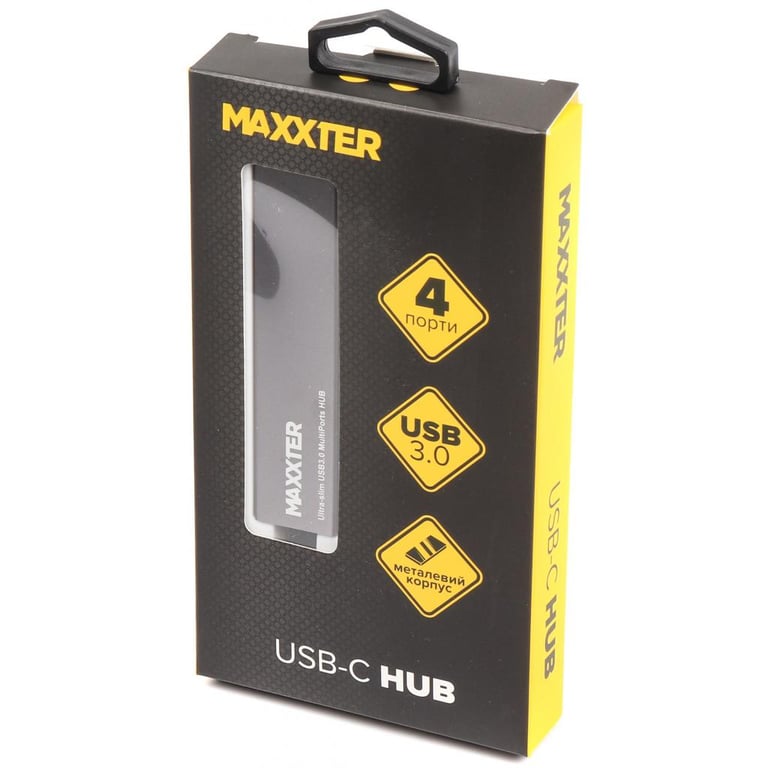 Концентратор Maxxter USB 3.0 Type-C 4 ports grey (HU3С-4P-02) - фото 3