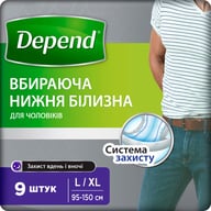 Підгузки для дорослих Depend Трусики для чоловіків L / XL (5029053560748_5029053539744) - фото 1