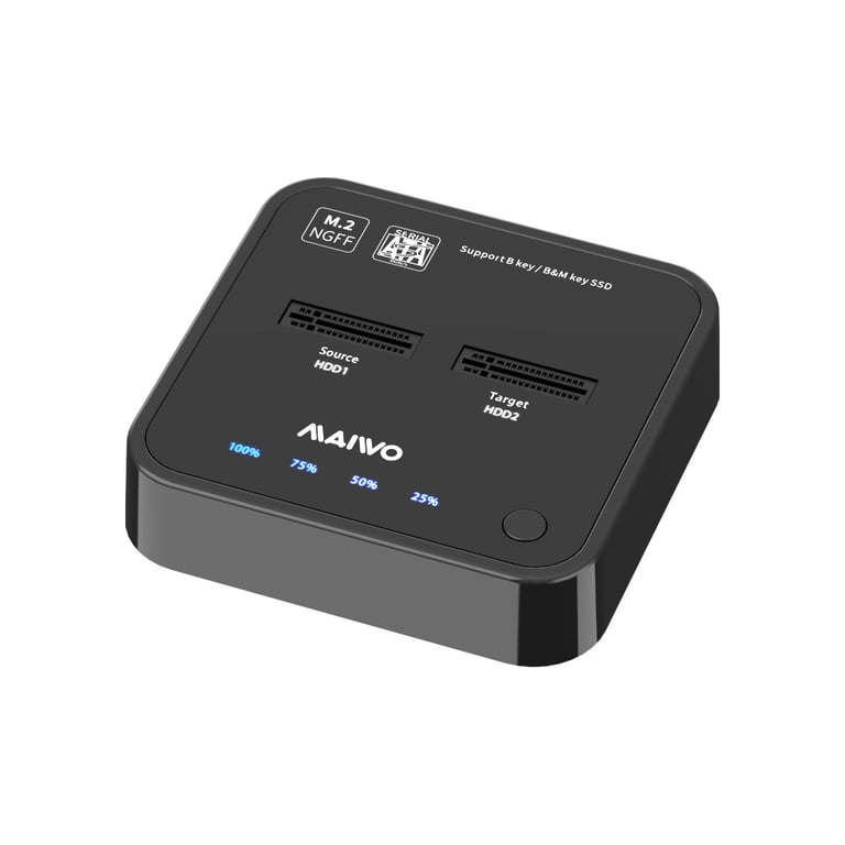 Док-станція для накопичувачів Maiwo 2*SATA M.2 SSD Key B/B+M USB 3.1 Gen1 Type-C (K3016SG1) - фото 1