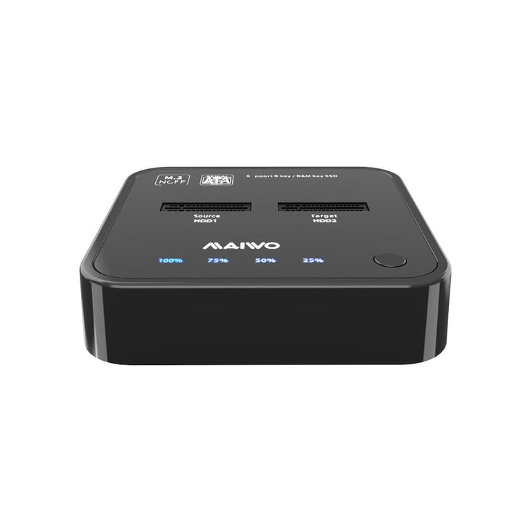Док-станція для накопичувачів Maiwo 2*SATA M.2 SSD Key B/B+M USB 3.1 Gen1 Type-C (K3016SG1) - фото 2