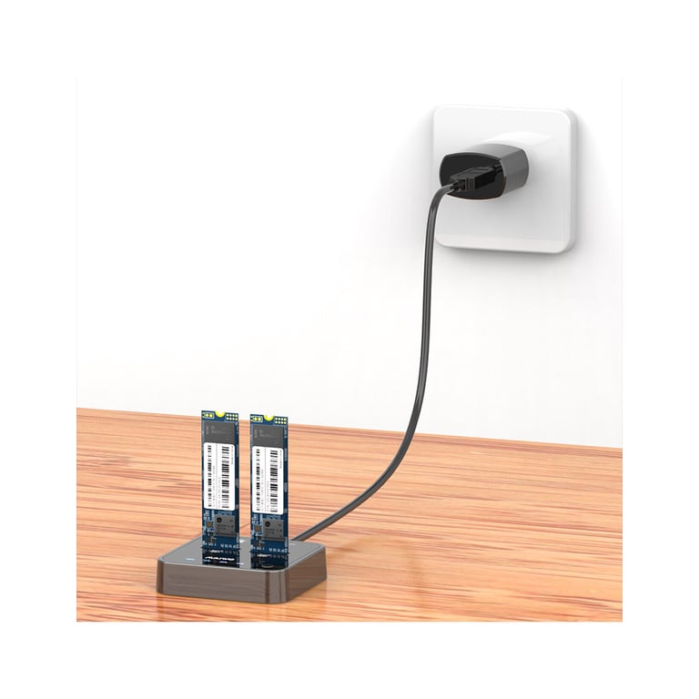 Док-станція для накопичувачів Maiwo 2*SATA M.2 SSD Key B/B+M USB 3.1 Gen1 Type-C (K3016SG1) - фото 3