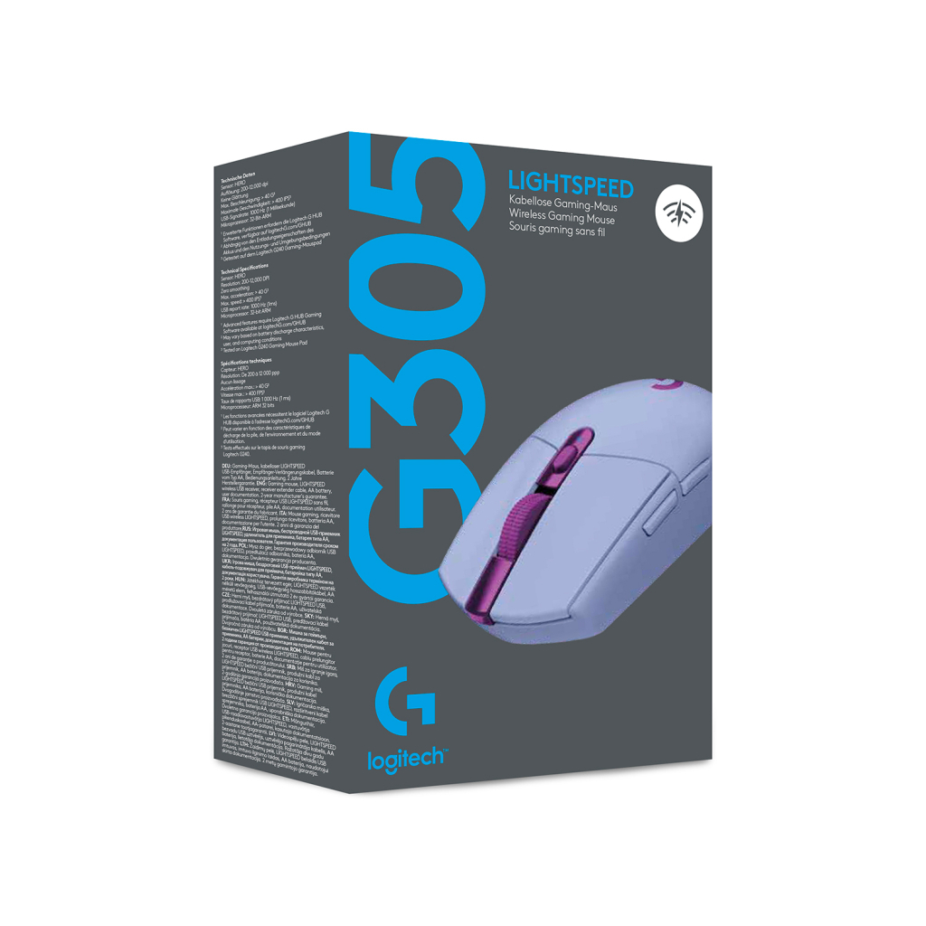 Мишка Logitech G305 Lightspeed Lilac (910-006022) - фото 10 Мишка Logitech G305 Lightspeed Lilac (910-006022) - фото 10