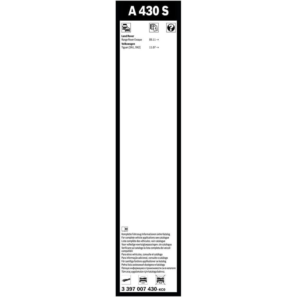 Щітка склоочисника Bosch 3 397 007 430 - фото 4 Щітка склоочисника Bosch 3 397 007 430 - фото 4