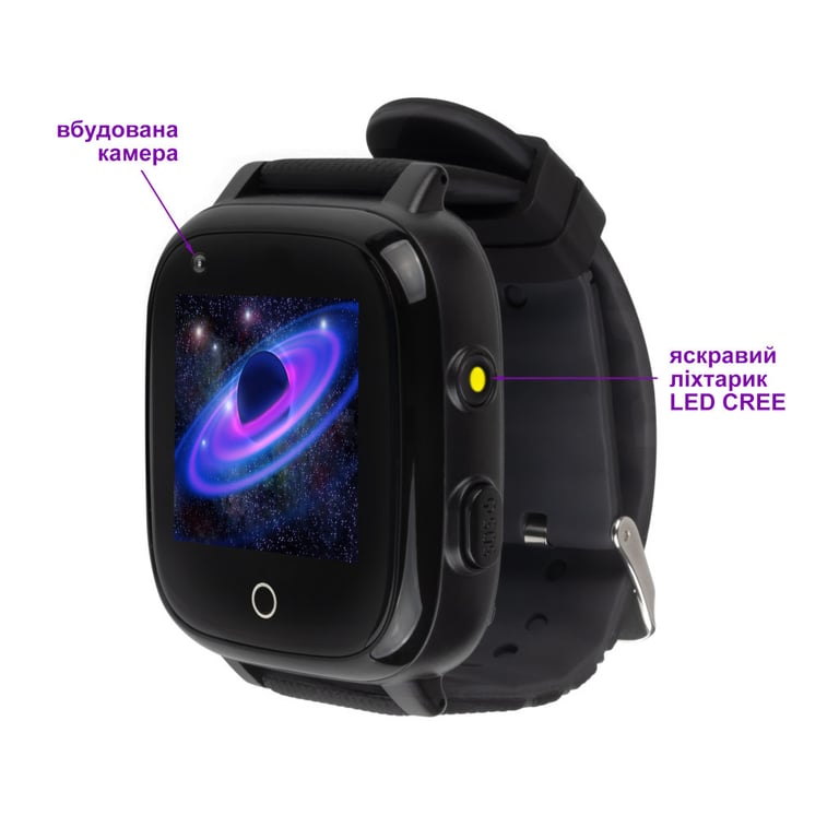 Смарт-годинник Amigo GO005 4G WIFI Kids waterproof Thermometer Black (747016) - фото 4
