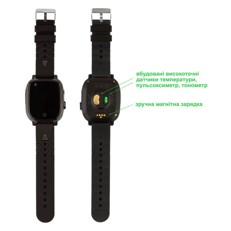 Смарт-годинник Amigo GO005 4G WIFI Kids waterproof Thermometer Black (747016) - фото 5