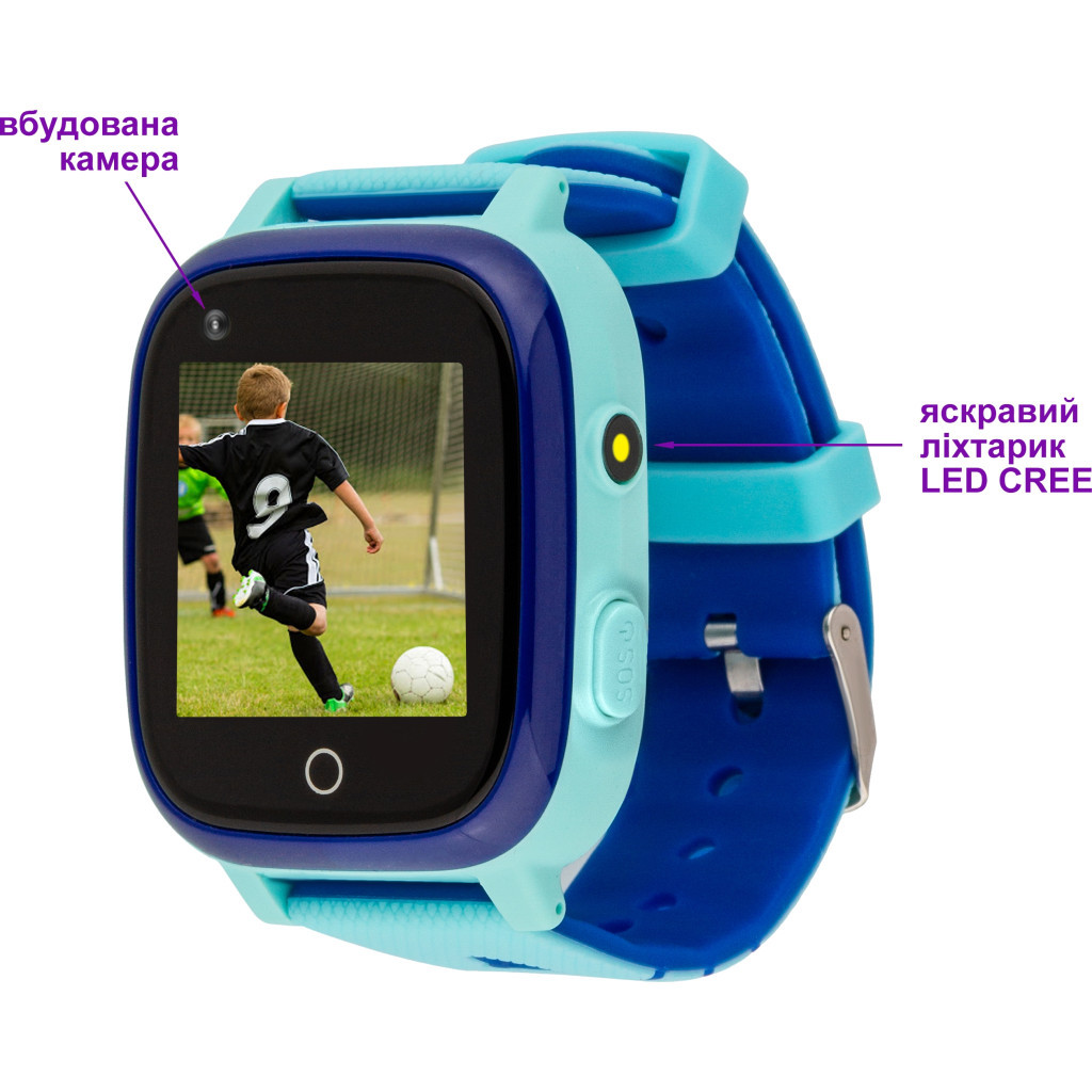 Смарт-годинник Amigo GO005 4G WIFI Kids waterproof Thermometer Blue (747017) - фото 4 Смарт-годинник Amigo GO005 4G WIFI Kids waterproof Thermometer Blue (747017) - фото 4