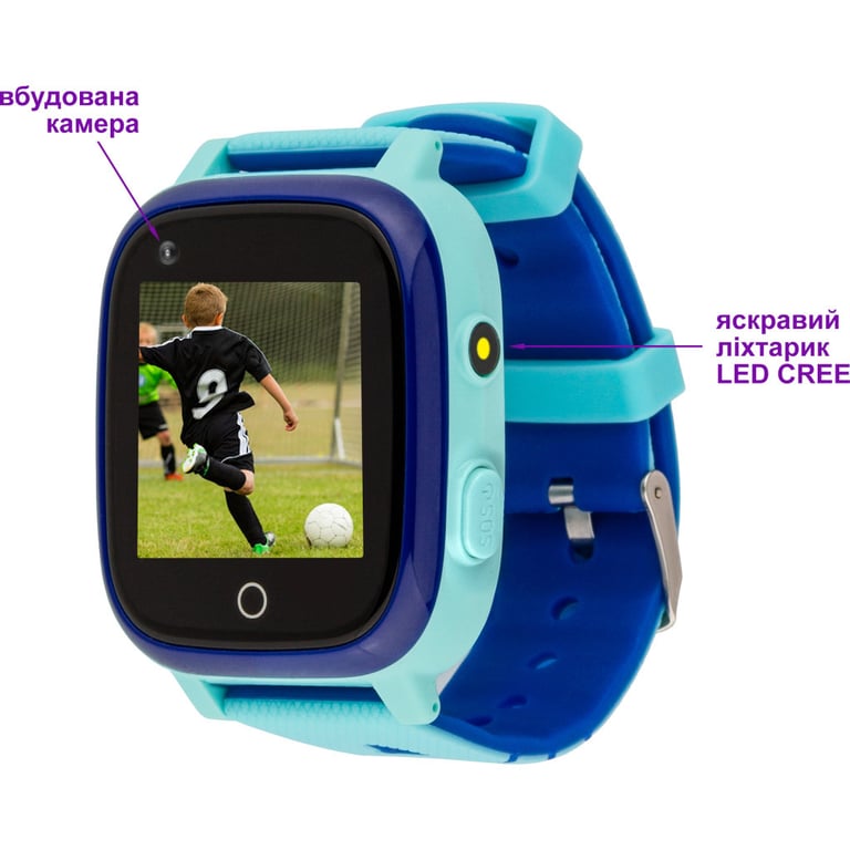 Смарт-годинник Amigo GO005 4G WIFI Kids waterproof Thermometer Blue (747017) - фото 4