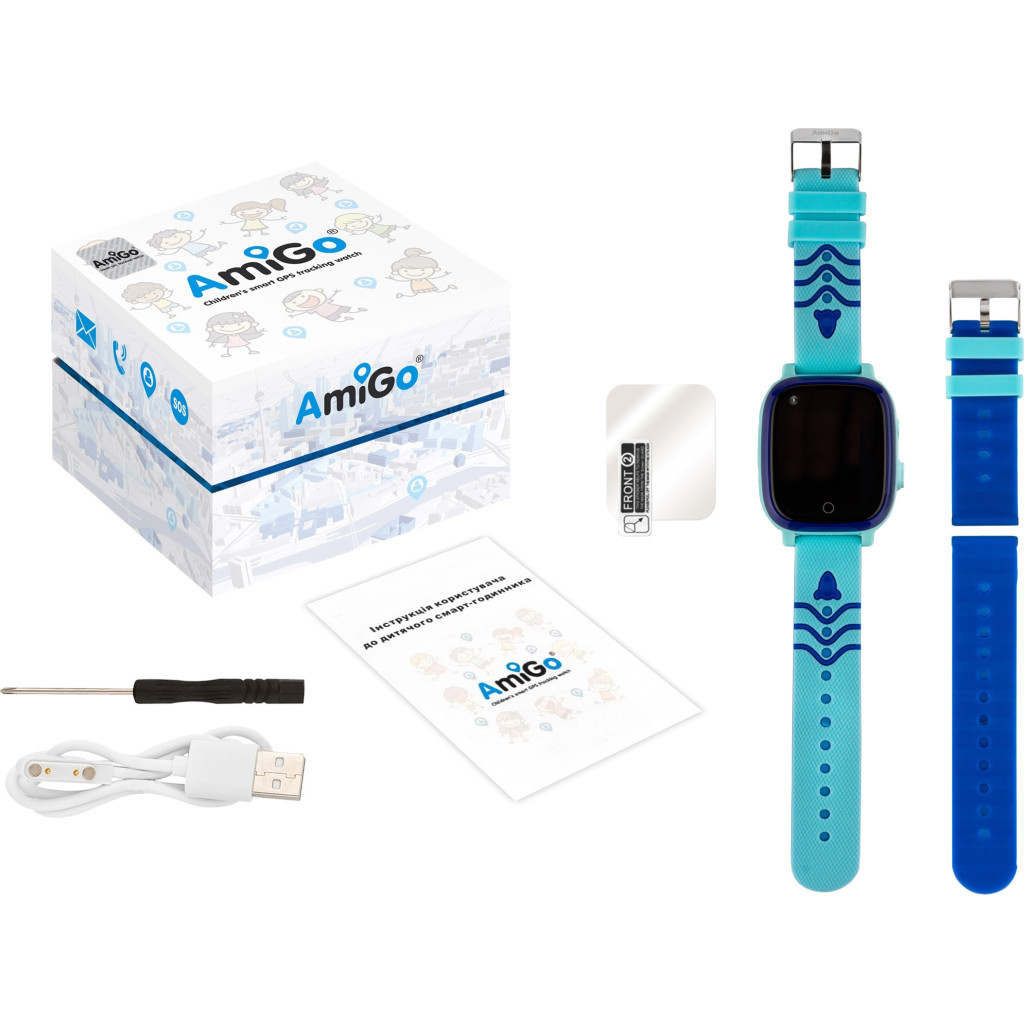 Смарт-годинник Amigo GO005 4G WIFI Kids waterproof Thermometer Blue (747017) - фото 8 Смарт-годинник Amigo GO005 4G WIFI Kids waterproof Thermometer Blue (747017) - фото 8