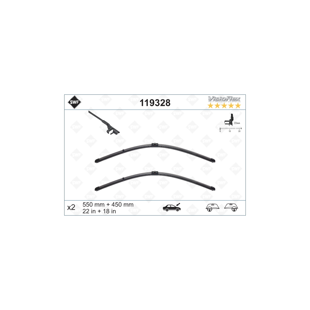 Щітка склоочисника SWF 119328 - фото 1 Щітка склоочисника SWF 119328 - фото 1