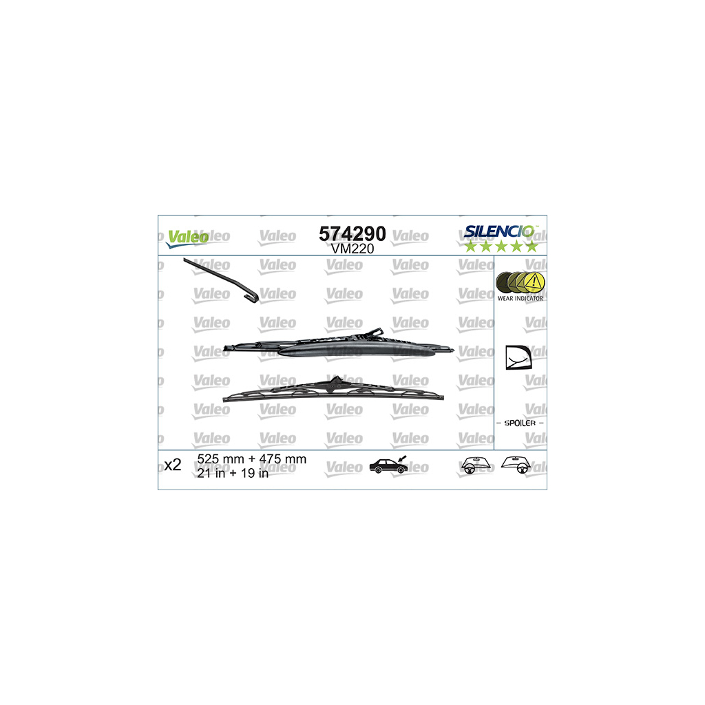 Щітка склоочисника Valeo 574290 - фото 1 Щітка склоочисника Valeo 574290 - фото 1