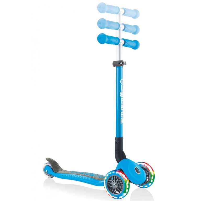 Самокат Globber Primo Foldable Lights Led блакитний (432-101-2) - фото 3