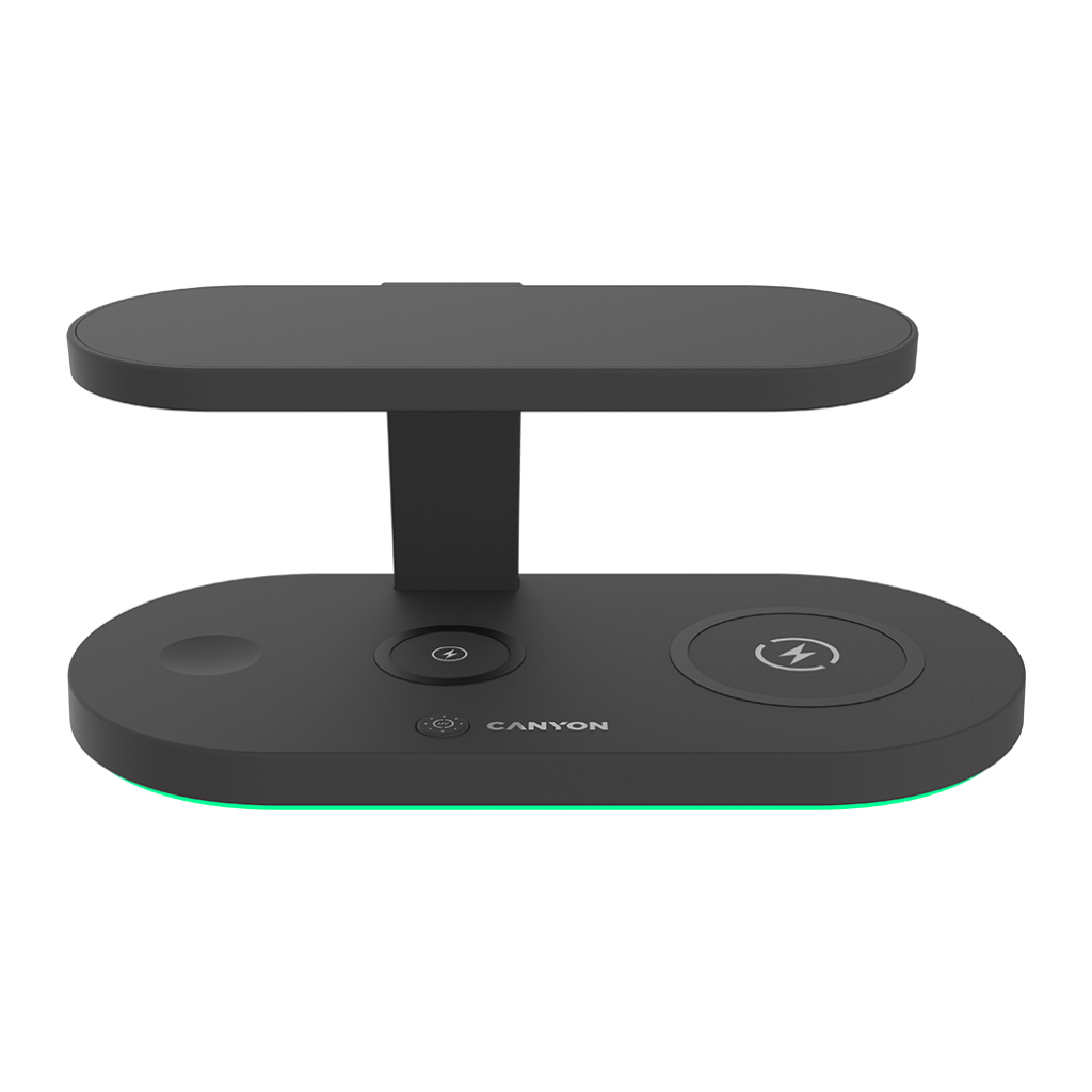 Зарядний пристрій Canyon 5in1 Wireless charger with UV sterilizer (CNS-WCS501B) - фото 2 Зарядний пристрій Canyon 5in1 Wireless charger with UV sterilizer (CNS-WCS501B) - фото 2