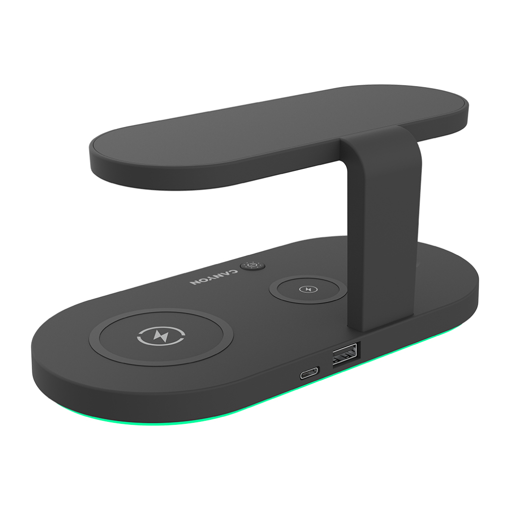 Зарядний пристрій Canyon 5in1 Wireless charger with UV sterilizer (CNS-WCS501B) - фото 3 Зарядний пристрій Canyon 5in1 Wireless charger with UV sterilizer (CNS-WCS501B) - фото 3