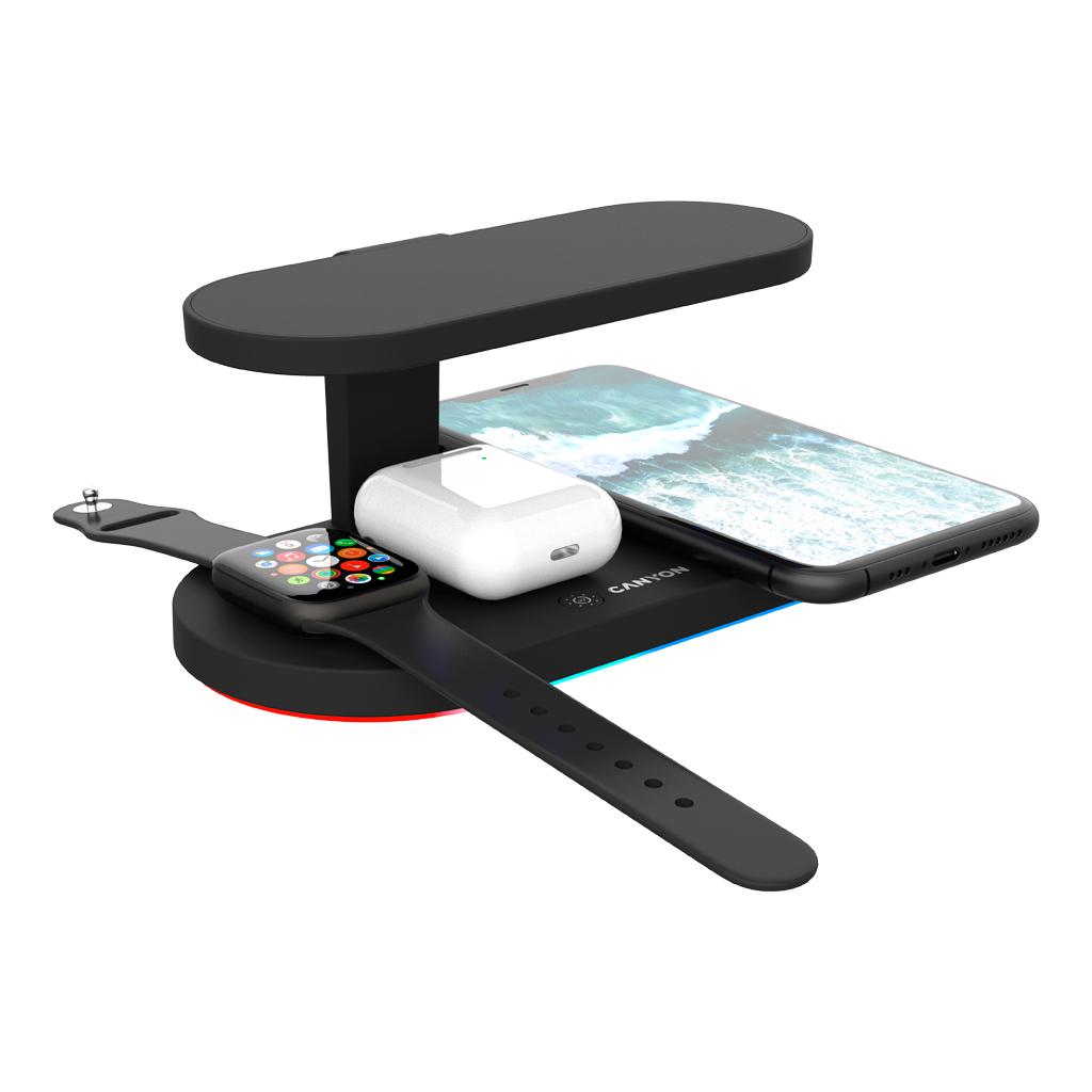 Зарядний пристрій Canyon 5in1 Wireless charger with UV sterilizer (CNS-WCS501B) - фото 5 Зарядний пристрій Canyon 5in1 Wireless charger with UV sterilizer (CNS-WCS501B) - фото 5