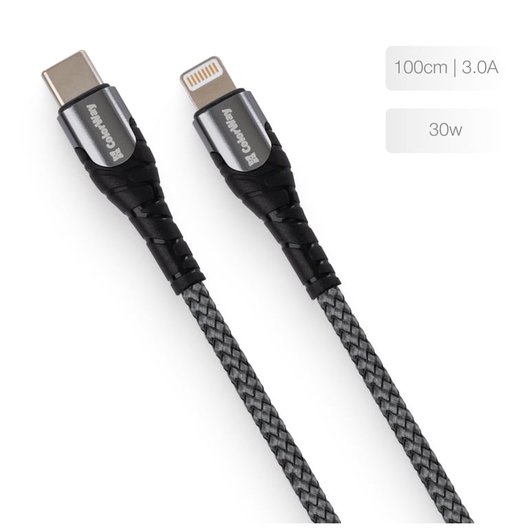 Дата кабель USB-C to Lightning 1.0m ColorWay (CW-CBPDCL033-GR) - фото 4
