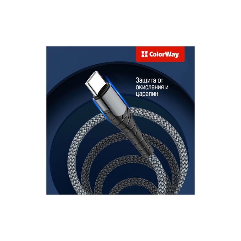 Дата кабель USB-C to Lightning 1.0m ColorWay (CW-CBPDCL033-GR) - фото 7
