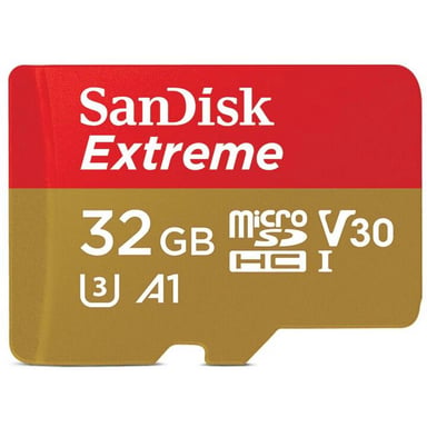 Карта пам'яті SanDisk 32GB microSD class 10 UHS-I U3 V30 A1 Extreme (SDSQXAF-032G-GN6MN) - фото 1