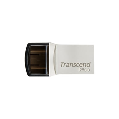 USB флеш накопичувач Transcend 128GB JetFlash 890 Silver USB 3.1/Type-C (TS128GJF890S) - фото 1