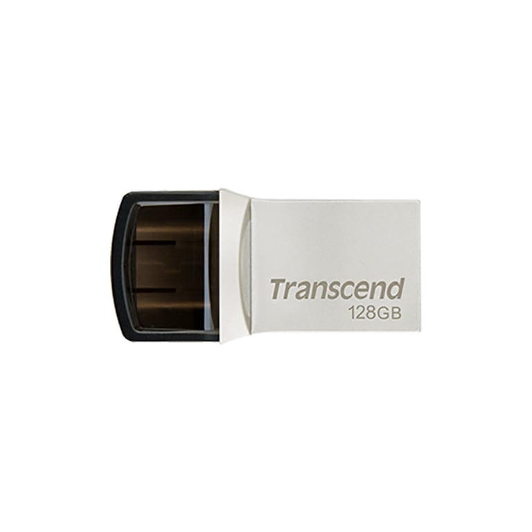 USB флеш накопичувач Transcend 128GB JetFlash 890 Silver USB 3.1/Type-C (TS128GJF890S) - фото 1