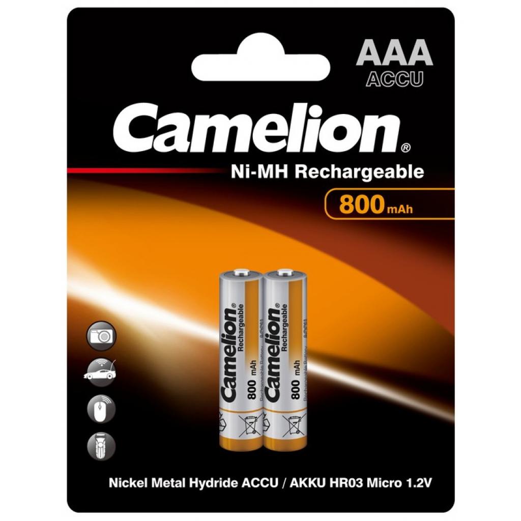 Акумулятор Camelion AAA 800mAh Ni-MH * 2 R03-2BL (NH-AAA800BP2) - фото 1 Акумулятор Camelion AAA 800mAh Ni-MH * 2 R03-2BL (NH-AAA800BP2) - фото 1