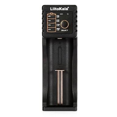 Зарядний пристрій для акумуляторів Liitokala 1 Slot, LED дисплей, USB, 3.7VLion/3.2VLi-Fe/1.2VNIHM/26650/ (Lii-100B) - фото 1