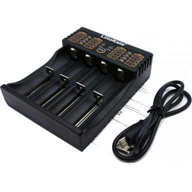 Зарядний пристрій для акумуляторів Liitokala 4 Slots, LCD дисплей, Li-ion/Ni-MH/Ni-Cd/AA/ААA/AAAA/С (lii-402) - фото 1