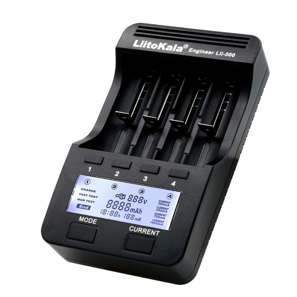 Зарядний пристрій для акумуляторів Liitokala 4 Slots, LCD дисплей, Li-ion/Ni-MH/Ni-Cd/AA/ААA/AAAA/С (Lii-500) Зарядний пристрій для акумуляторів Liitokala 4 Slots, LCD дисплей, Li-ion/Ni-MH/Ni-Cd/AA/ААA/AAAA/С (Lii-500)