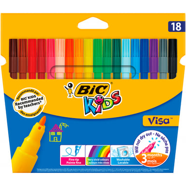 Фломастери Bic Kids Visa 880, 18 кольорів (bc888681) - фото 1