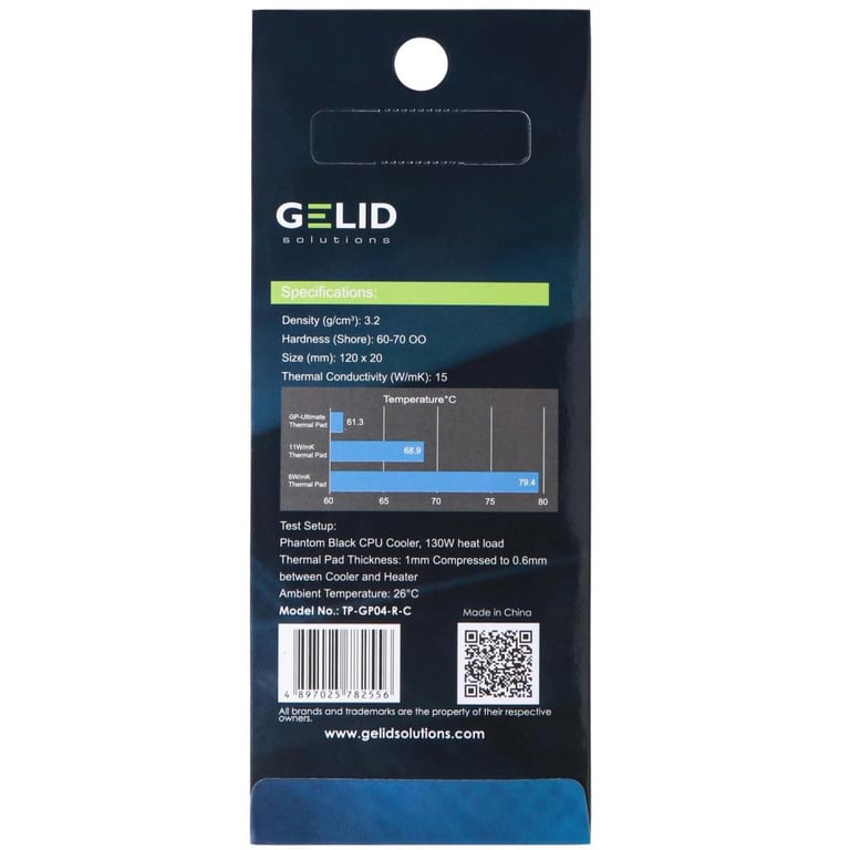 Термопрокладка Gelid Solutions GP-Ultimate Thermal Pad 120x20x0.5 mm (TP-GP04-R-A) - фото 3