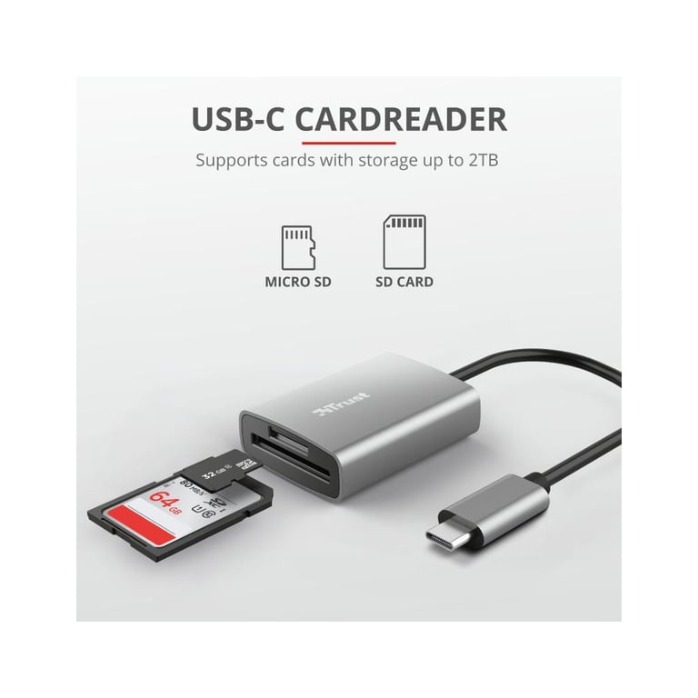 Зчитувач флеш-карт Trust Dalyx Fast USB-С Card reader (24136) - фото 7