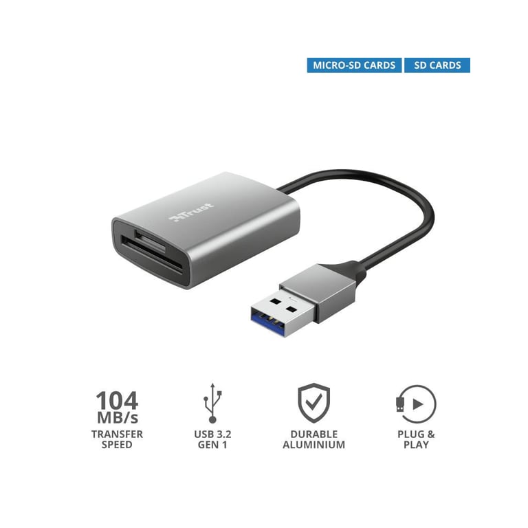 Зчитувач флеш-карт Trust Dalyx Fast USB 3.2 Card reader (24135) - фото 10