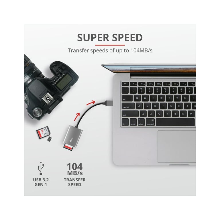 Зчитувач флеш-карт Trust Dalyx Fast USB 3.2 Card reader (24135) - фото 8