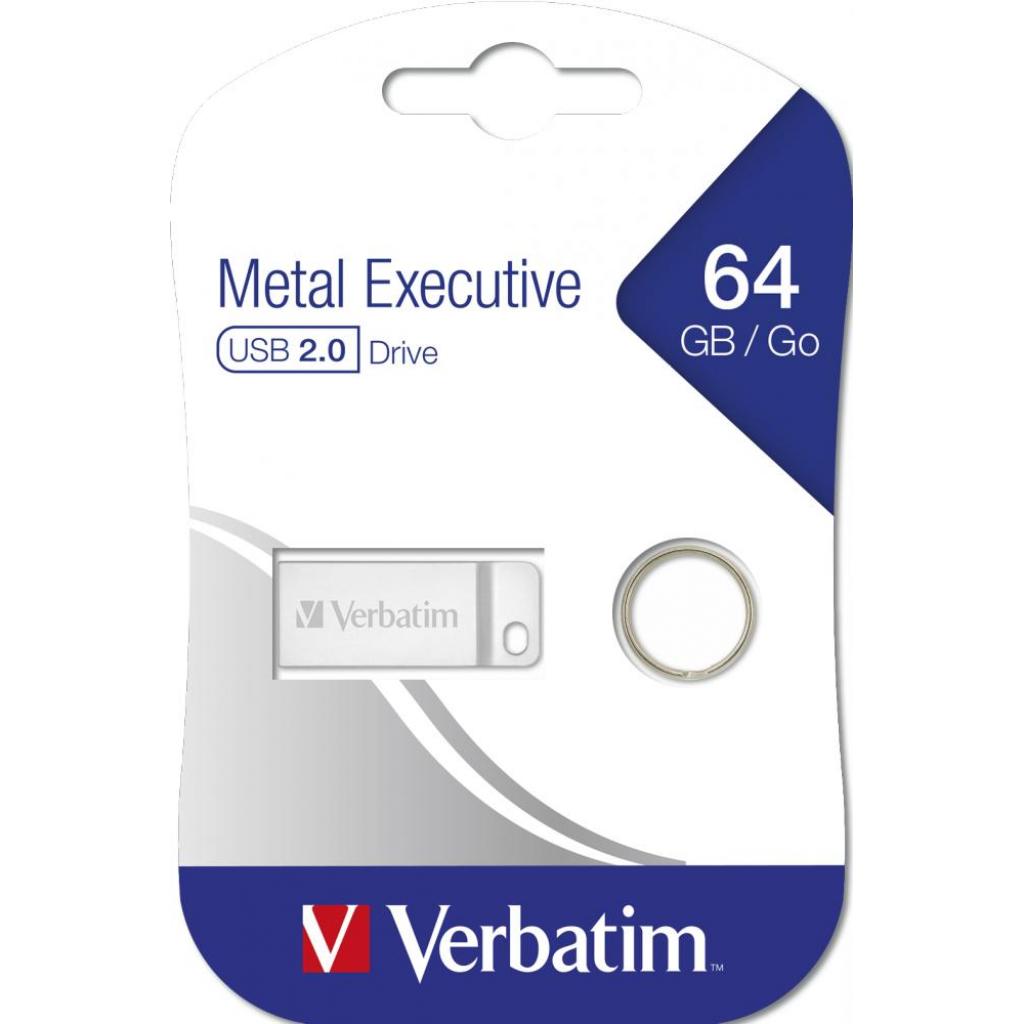 USB флеш накопичувач Verbatim 64GB Metal Executive Silver USB 2.0 (98750) - фото 5 USB флеш накопичувач Verbatim 64GB Metal Executive Silver USB 2.0 (98750) - фото 5