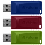 USB флеш накопичувач Verbatim 3x16GB Slider Red/Blue/Green USB 2.0 (49326) - фото 2