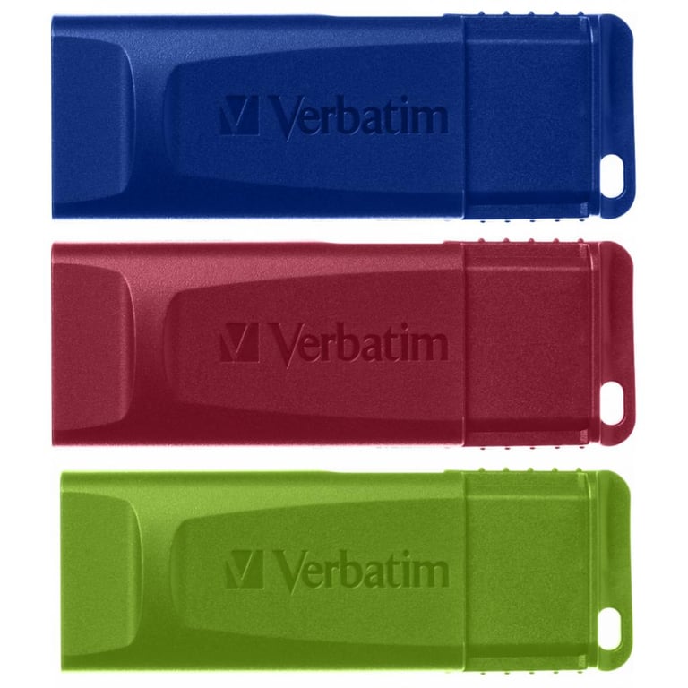 USB флеш накопичувач Verbatim 3x16GB Slider Red/Blue/Green USB 2.0 (49326) - фото 3